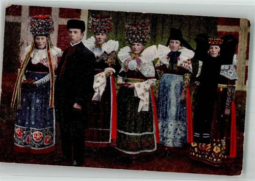 W3062 Bückeburg Hochzeitstrachten Ort lt. Verlag Kuhlmann Nr. 35 Trachten Schaumburg-Lippe 1921