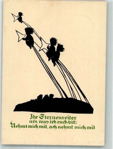 1934 Scherenschnitt Ihr Sternenreiter Verlag Werner Klotz Nr. 44