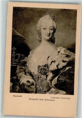 Bayreuth Portrait der Markgräfin Sofie Wilhelmine im Lustschloss Eremitage