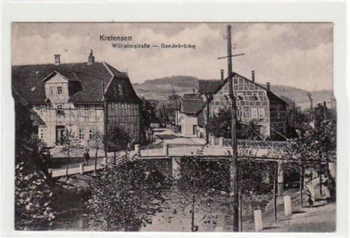 Kreiensen. Wilhelmstraße Gandebrücke gelaufen, 1925. Gute Erhaltung.