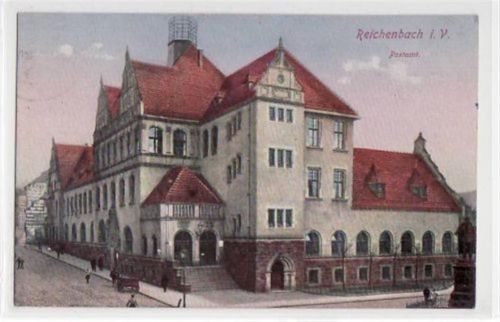 Reichenbach mit Postamt gelaufen von 1943. Gute Erhaltung.