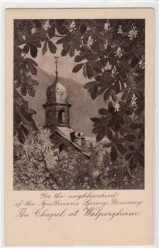 Walporzheim a.d. Ahr, Künstlerkarte mit Kirchturm. ungelaufen um 1900 Text in Englisch. Gute Erhaltung.