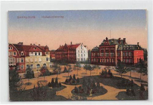 Saarlouis Saarlouis. ein Blick auf den Hohenzollernring ungelaufen leichte Abschürfungen, leicht fleckig, sonst gut erhalten