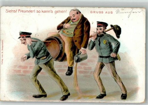 Humor Siehst`s Freunderl so kann`s gehen Bierfass