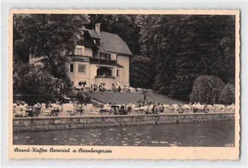 Bernried. Strandkaffee am Starnberger See gelaufen. Leicht bügig, leichter Stempeldurchdruck, sonst gut erhalten