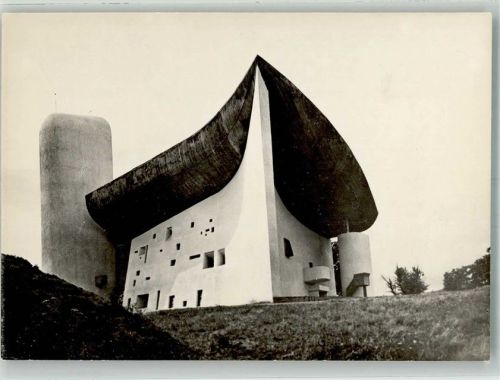 Ronchamp Kapelle de Notre Dame du Haut von Architekt Le Corbusier Fotograf Lucien Herve