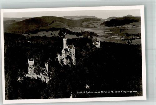 Lichtenstein 1939 Fliegeraufnahme vom Schloss Lichtenstein