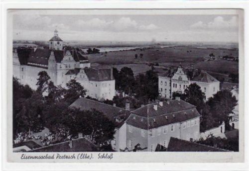 Pretzsch Eisenmoorbad Pretzsch mit Schloß gelaufen von 1941. Gute Erhaltung.