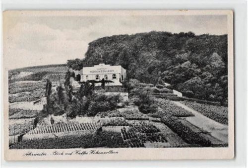 Ahrweiler. Blick auf Kaffee Hohenzollern ungelaufen Kleine Knicke Kartenmitte, leicht fleckig, sonst gut erhalten