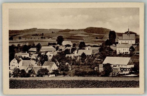 Hinterhermsdorf Panorama des Ortes mit Engelkirche