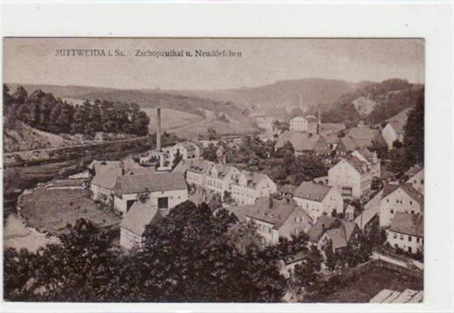 Mittweida Mittweida mit Zschopauthal und Neudörfchen ungelaufen Gute Erhaltung.