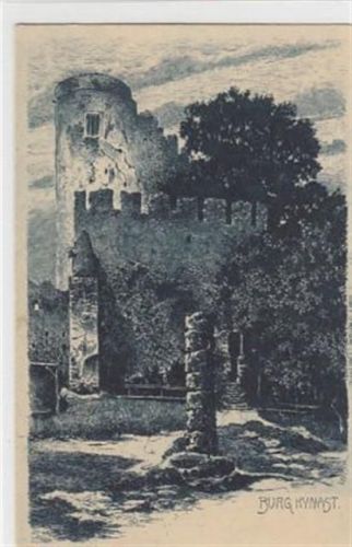 Kynast Federzeichnung von der Burg Kynast / Chojnik - Kreis Hirschberg / Jelenia Góra ungelaufen Top Erhaltung.