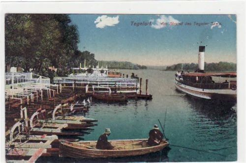 Berlin Reinickendorf mit Tegelort am Strand d. Tegler Sees ungelaufen kleiner Knick oben rechts, sonst gut erhalten