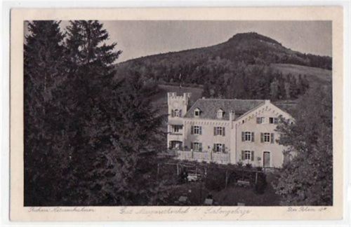 Königswinter mit Hotel - Pension Margarethenhof gelaufen, Datum nicht lesbar. Ecken mit Albumabdrücken, sonst gut erhalten