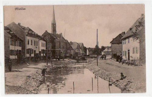 Miehlen mit Straßenpartie. Karte beschrieben Gute Erhaltung.