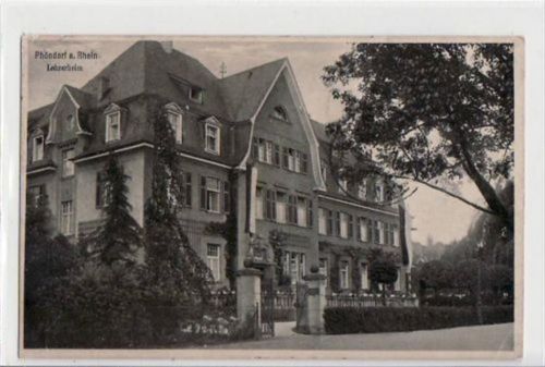 Rhöndorf am Rhein mit Lehrerheim gelaufen von 1930 kleiner Knick oben links, leichte Stempelspuren, kleiner Knick oben und unten rechts, sonst gut erhalten
