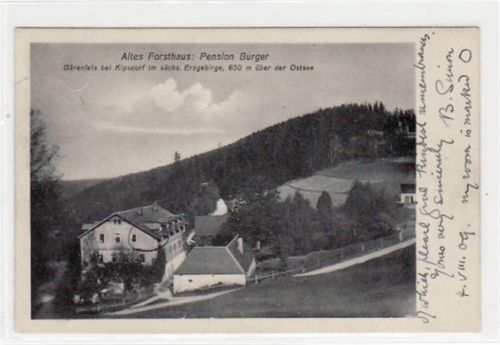 Kurort Bärenfels Bärenfels mit altem Forsthaus: Pension Burger gelaufen von 1909. Gute Erhaltung.