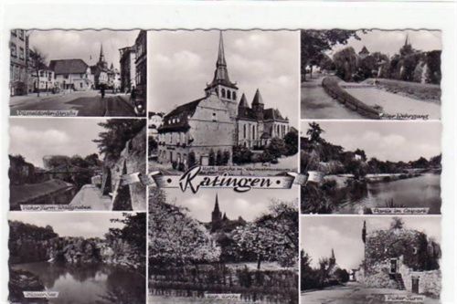 Ratingen mit 6 Abbildungen gelaufen, mit Marke und Stempel von 1960. Gute Erhaltung.