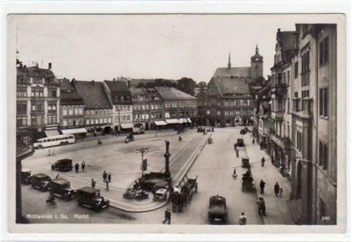 Mittweida Mittweida mit Blick auf den Markt gelaufen, Marke entfernt. Gute Erhaltung.