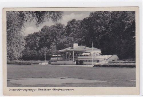 Stadion-Restaurant in Insterburg / Tschernjachowsk gelaufen. Marke entfernt, sonst gut erhalten.