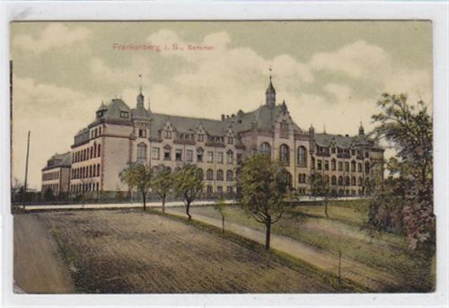 Frankenberg. Seminar gelaufen am 04.11.1907. Kleine Abschürfung an den Ecke n unten, sonst gut erhalten.