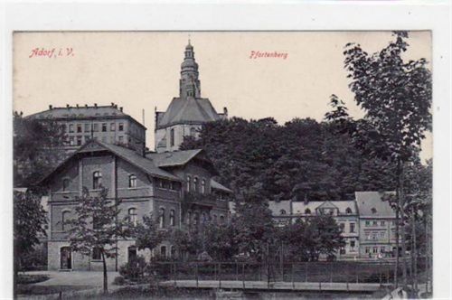 Adorf mit Pfortenberg ungelaufen Leicht bügig, leicht fleckig, sonst gut erhalten