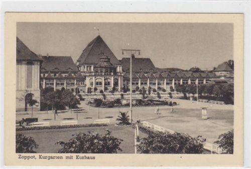 Zoppot Zoppot / Sopot. Kurgarten Kurhaus ungelaufen Gute Erhaltung.