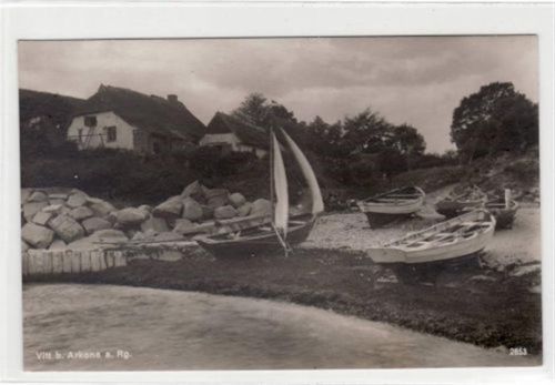Vitt bei Arkona a. Rügen mit Uferpartie und Boote ungelaufen Top Erhaltung.