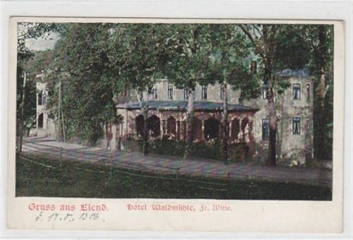 Elend Gruss aus Elend mit Hotel Waldmühle von Fr. Witte ungelaufen Gut erhalten.