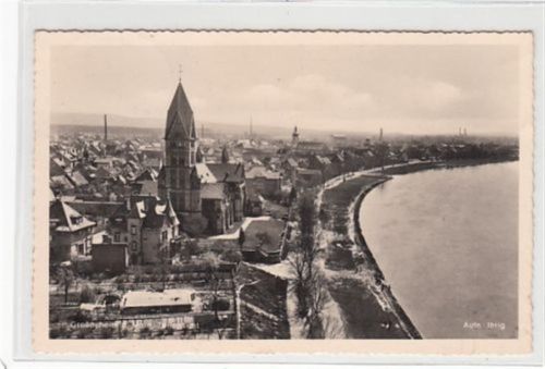 Hanau Hanau. der Stadt gelaufen, 1955. Leichter Stempeldurchdruck, Bug auf der rechten Seite der Karte, sonst gut erhalten