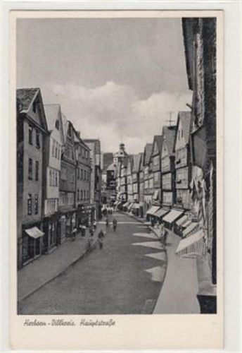 Herborn Herborn im Dillkreis. Hauptstraße gelaufen, 1959. Leichter Stempeldurchdruck, sonst gut erhalten