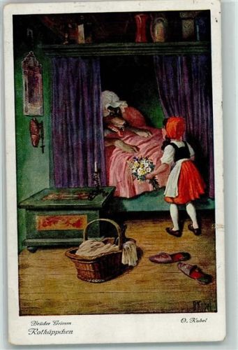1926 Märchen Serie Nr. 5 Rotkäppchen Mittelalter AK
