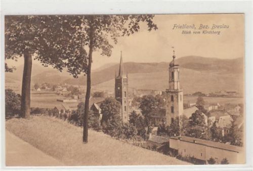 Friedland Friedland / Mieroszów, Bez. Breslau - Kreis Waldenburg / Walbrzych mit Blick vom Kirchberg ungelaufen Top Erhaltung.
