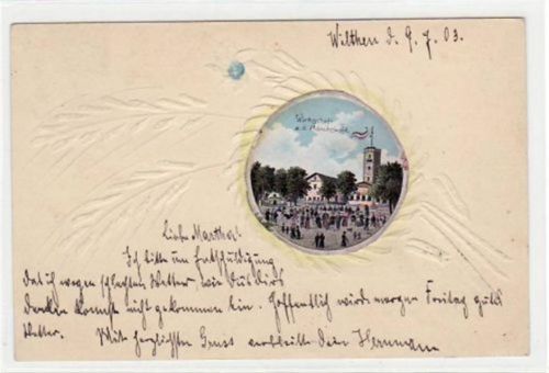 Wilthen, seltene Ritzkarte mit Wirtschaft a.d. Mönchswalderberg gelaufen von 1903. Gute Erhaltung.