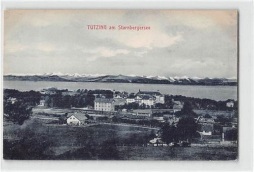 Tutzing. Blick auf den Starnberger See ungelaufen Leicht fleckig, leicht bügig, sonst gut erhalten
