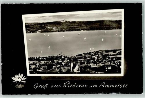 Riederau aus der Vogelschau gegen Ostufer mit Kloster Andechs