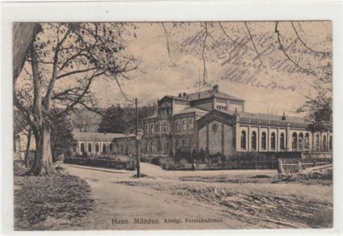 Hann Münden. königliche Forstakademie. Feldpost, Stempel von 1915. Gute Erhaltung.