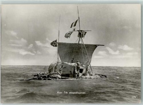 Kon-Tiki Floß aus Balsaholz von Lima über den Pazifik 1947