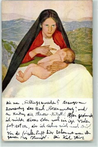 1910 Serie IX sign. Rob. Wellmann , Sabinische Mutter und Baby