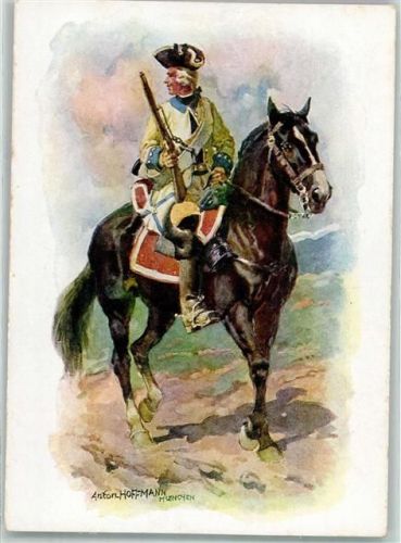 Bayr. 2. Chevauleger Regiment Taris sign. Hoffmann, Anton AK Uniform Künstlerkarte