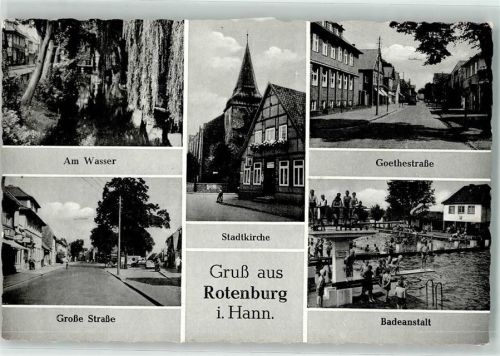 Rotenburg Stadtkirche Goethestraße Große Straße Badeanstalt