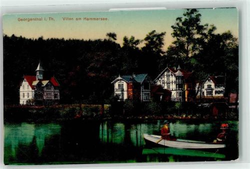 99887 O5805 Georgenthal , Thüringerw - Villen am Hammersee Ruderboot