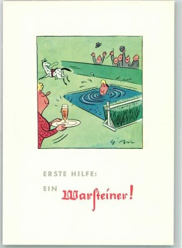 Warsteiner Serie Erste Hilfe Humor Hindernisrennen AK