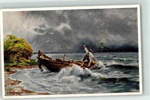 Gewitter Das Boot an Land bringen Fischen Blitz