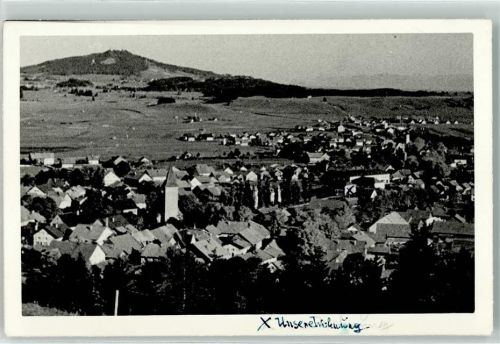 86971 W8922 Peiting Foto AK Blick gegen den Hohenpeißenberg Kirche
