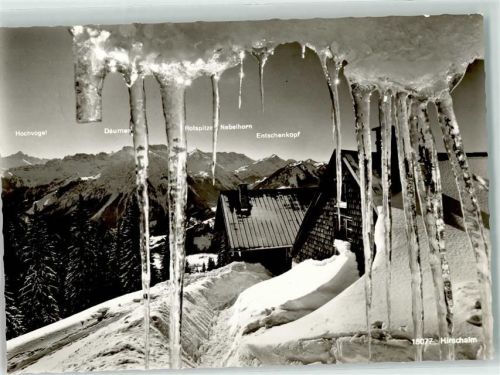 Hindelang Hirschalm Hochvogel Däumen Rotspitze Nebelhorn Entschenkopf Winter Eiszapfen