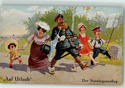 1917 Auf Urlaub WK I Der Sonntagsausflug