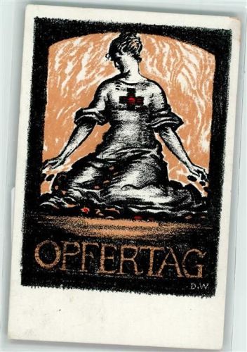 sign. Walter Ditz , Opertag 1917 Landeskomitee vom Rotes Kreuz Rotes Kreuz Künstlerkarte