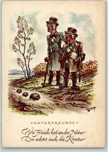 Naturfreunde sign. Wegener AK Igel Künstlerkarte