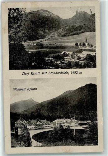 Kreuth Wildbad Kreuth und Dorf Kreuth Leonhardstein